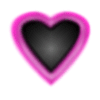 cute pink and black glitter heart