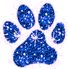 Blue paw print