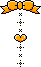 orange heart dangle 