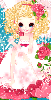 BLONDE GIRL WITH ROSES