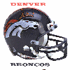 Denver Broncos with Glitter and Name