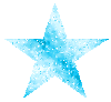 Blue star glitter