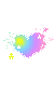 colorful heart with wings