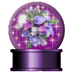 purple flowered globe