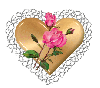 heart with 2 hot pink flowers