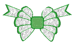 silver & green ribbon