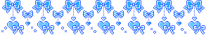 cute blue ribbon & heart divider