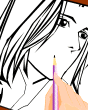 girl drawing a boy