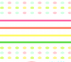 Cute rainbow hearts and polka dots