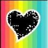 rainbow background...emo heart
