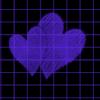 purple hearts on gride