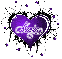 monica purple animated heart