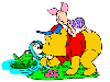 Disney - Pooh Bear On Piglets Back