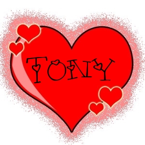 Tony in a heart