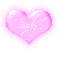 Cindy in a pink blinking heart