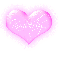 Kimberly in a pink blinking heart 