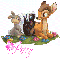 Bambi and Friends with Glitter and Name