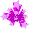 Purple Starburst Skulls