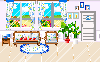 cute living room with flowers
