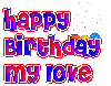 happy birthday my love blue and red