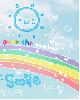 cute kawaii smile over the rainbow