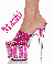 pink glitter shoe