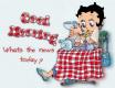 Good Morning with Betty Boop drinking coffee