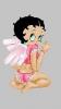Betty Boop in pink with wings